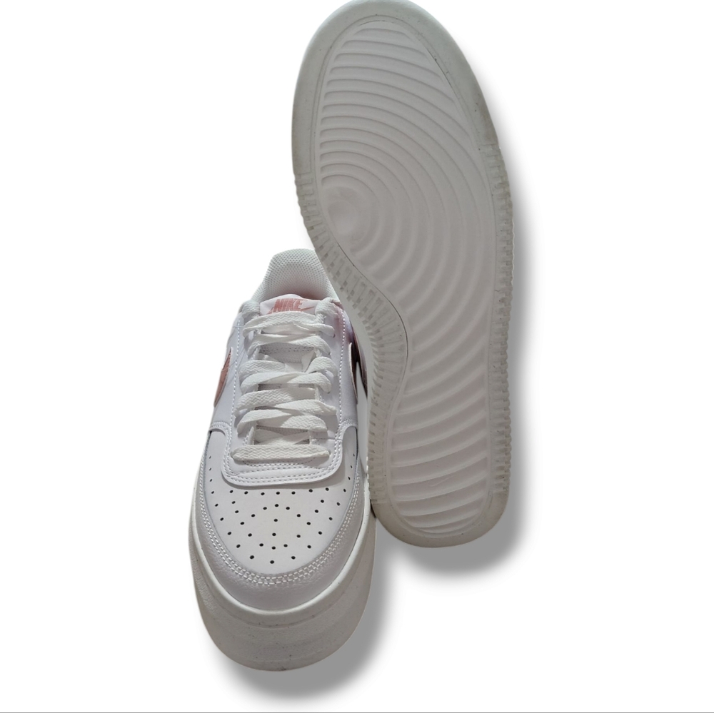 NEW Nike Court Vision Alta Women's Shoes In White/Sail/Red Stardust Size 10 - Picture 9 of 15